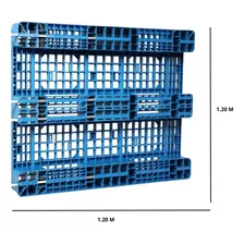 Palete Plástico Carga 1t Reforçado Encaixe 120cm X 120cm
