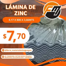 Lámina De Zinc Canal Ondulado