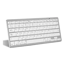 Teclado Bluetooth Blanco Mini Ideal Para Teléfonos Y Tablet