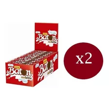 Kit 2 Caixas Chocolate Baton Ao Leite Com 60 Unidades Garoto