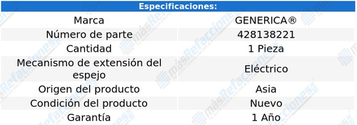 Espejo Mercury Sable 2000 2001 2002 2003 2004 Electr Izq Xry Foto 2