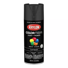 Pintura De Imprimación En Spray Color Negro Mate Krylon