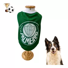 Roupa Pet Palmeiras Cachorro Roupinha Time Camisa Verde