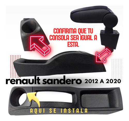 Descansabrazo Con Adaptador Para Renault Sandero 2012 - 2020 Foto 3
