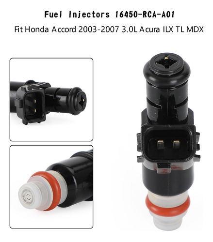 Inyector De Combustible Para Honda Accord 3.0l Fit Acura Ilx Foto 6