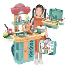 Cozinha De Brinquedo Completa Infantil Kit Maleta Chef 3em1