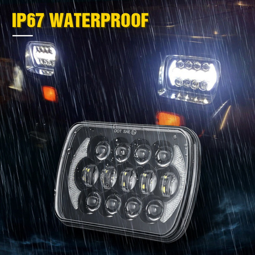 Par De Faros Led 7x6 5x7 Hi-lo Para Dodge W250 D350 Ram Foto 2