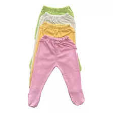 Pantalón Con Pie Para Bebé, Niño Ó Niña, Pack 4 Piezas.