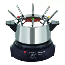 Panela Fondue Elétrico Mondial Fd-02 Le Gourmet 2 Inox 127v