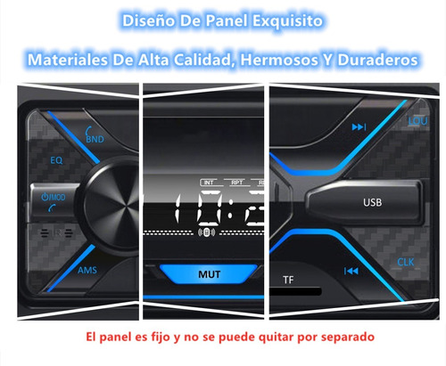 Auto Estereo Bluetooth Mp3 Radio Manos Libres Aux Fm Sd Usb Foto 6