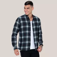 Camisa Masculina Xadrez Flanelada Exclusiva Manga Longa