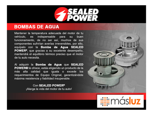 (1) Bomba Agua Montego V6 3.0l 05/07 Sealed Power Foto 4