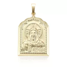 Medalla Oro 14k Lam Sagrado Corazón De Jesus Regalo Religión