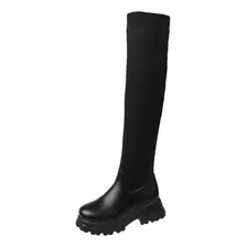 Botas Elásticas Sobre La Rodilla, Botas De Nieve, Mujeres