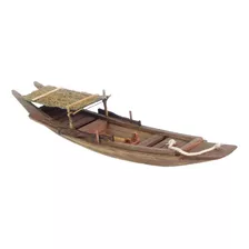 Canoa En Miniatura De Madera Antigua Barco Náutico Barco De