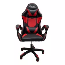 Cadeira Gamer Giratoria Reclinável Com Almofada Confortável Cor Vermelho Material Do Estofamento Couro Sintético