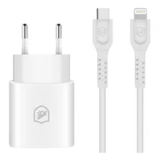 Carregador Turbo Tipo C + Cabo Usb C Lightning Para iPhone 