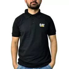 Camisa Polo Preta Masculina Caterpillar Cat