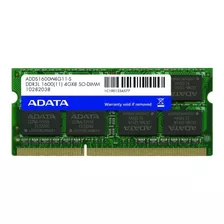 Memoria Ram Premier Color Verde 4gb 1 Adata Adds1600w4g11-s