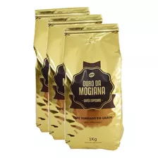 Kit 3 Kg Café Gourmet Em Grão Ouro Da Mogiana - Frete Grátis