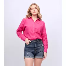 Camisa Para Mujer Rosa Manga Larga Unser