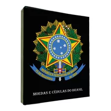 Fichario Álbum + 10 Folhas P/ Cédulas + 10 Folhas P/ Moedas