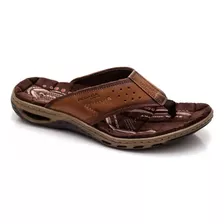 Chinelo Couro Pegada Masculino Conforto Amortech 131663