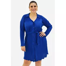 Vestido De Satín Roman Fashion /tallas Extras, 12248 (azul P