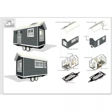 Projeto Cabana /trailer Tiny House ( Ingles) 4.8 X 2,4 M