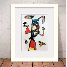 Quadro Decorativo Joan Miró 56x46cm Vidro + Paspatur W1534