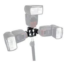 Adaptador Para 3 Flashes Dedicado E Encaixe Para Sombrinha