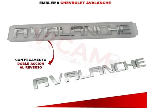 Par De Emblemas Laterales Chevrolet Avalanche 02-13 Cromados Foto 2