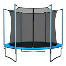 Cama Elástica Keber 2.44 M, Color Del Cobertor De Resortes Azul Y Lona Negra