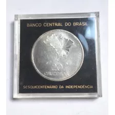 Moeda 20 Cruzeiros Sesquicentenário 1972 (prata) 