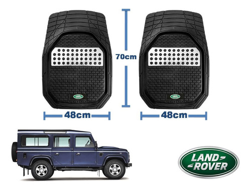 Tapetes 3d Logo Land Rover + Cubre Volante Defender 00 A 19 Foto 4