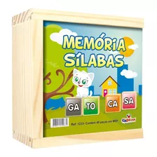 Memória Sílabas Ciabrink Mdf 40pcs Caixa De Madeira