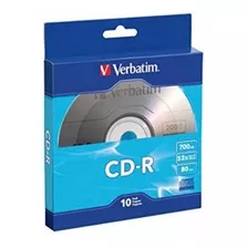 Verbatim Cd-r Disco Regravável 700mb 80-minutes 52x 10 Uni