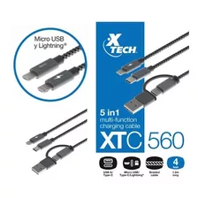 Cable Multifuncional Para Carga 5 En 1 Xtech Xtc-560