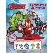 Livro De Colorir Infantil Desenho - Vingadores C/ Tatuagem