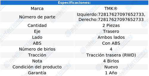 Par De Mazas Traseras Con Abs M6 V10 5.0l De 2006 A 2011 Tmk Foto 2