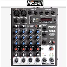 Mesa [mixer] 6 Canais Analógicos Meson M6-s [usb] Profissi