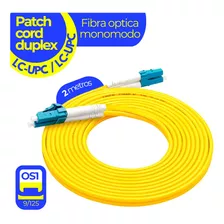 Patch Cord De Fibra Óptica Monomodo Dúplex, Lc/lc, 2mts