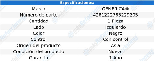 (1) Espejo Izquierdo Generica Safari Del 1988 Al 2004 Foto 2