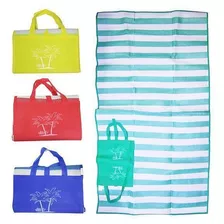 Esteira De Praia Dobravel Bolsa Reforçada Casal 170x90cm Gg