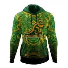 Buzo Canguro Rugby Wallabies Premium 