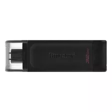 Pendrive Kingston Datatraveler 70 Dt70 Usb-c 32gb 3.2 Gen 1 Negro Type C