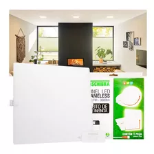 Painel Led Taschibra Frameless 36w Branco Quadrado Embutir Cor Luz Quente 3000k