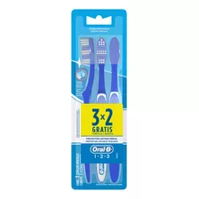Escova Dental Média Oral-b 1-2-3 Leve 3 Pague 2 Unidades