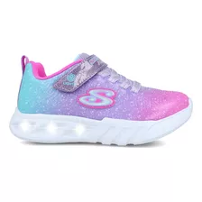 Tenis Skechers Kids Ligths Niña Sintético Con Luces (17.0 - 