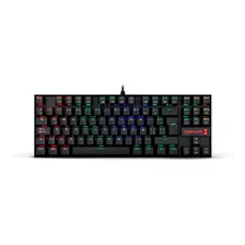 Teclado Gamer Redragon Kumara K552 Qwerty Outemu Blue Espanhol Cor Preto Com Luz Rgb